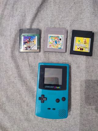 Game Boy Color azul + 3 juegos