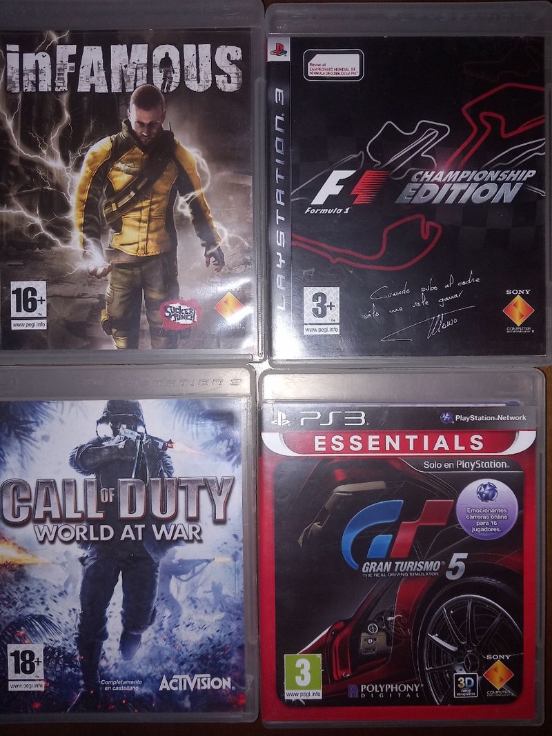 Imagen de 3 juegos PS3: Infamous(vendido), F1, CoD, GT5