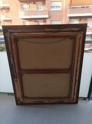 Cuadro antiguo con marco de madera