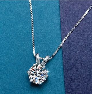 Collar Moissanita 1CT Plata