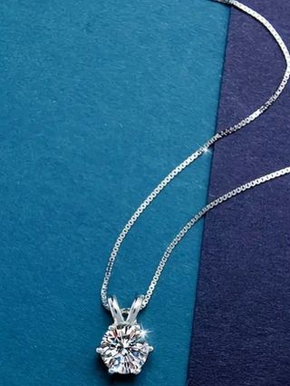 Collar Moissanita 1CT Plata