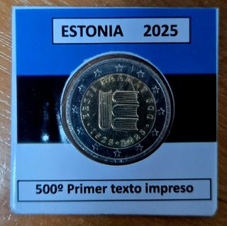 Estonia 2025 - 500 Aniversario primer texto impres