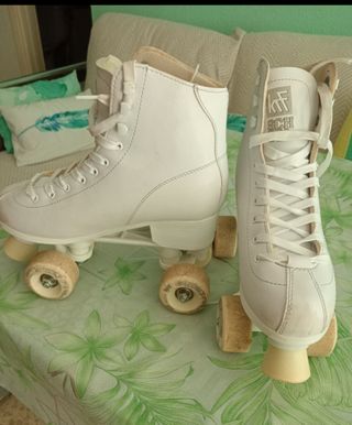 Patines Bota 4 Ruedas Blancos #39