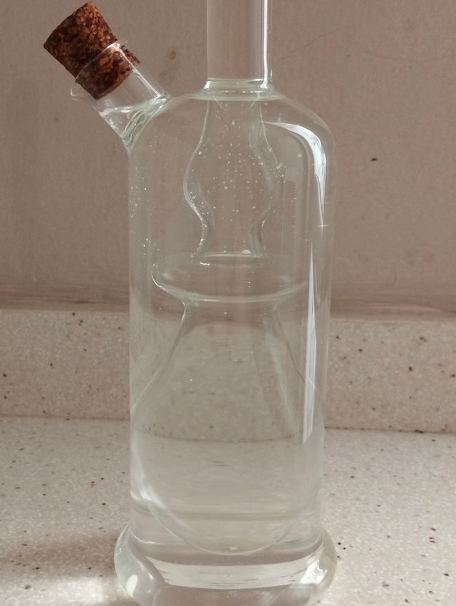 Botella aceite/vinagre cristal