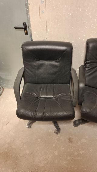 Sillas oficina giratorias piel sintética