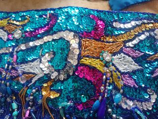 Vestido danza vientre azul