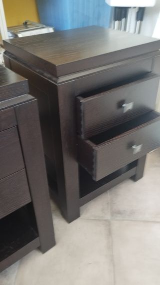 Mesilla noche caoba - 2 cajones