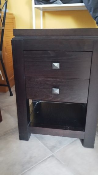 Mesilla noche caoba - 2 cajones