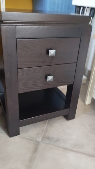 Mesilla noche caoba - 2 cajones