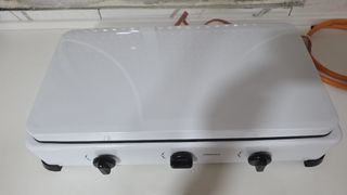 Cocina gas 3 fuegos blanca