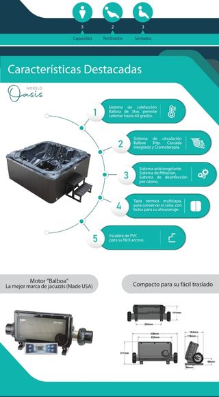 Jacuzzis azul/ y marrones - hidromasaje