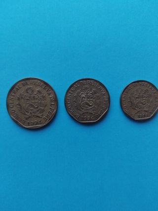 3 Monedas 🇵🇪 Perú - 5, 10, 20 Céntimos *SC* 1994