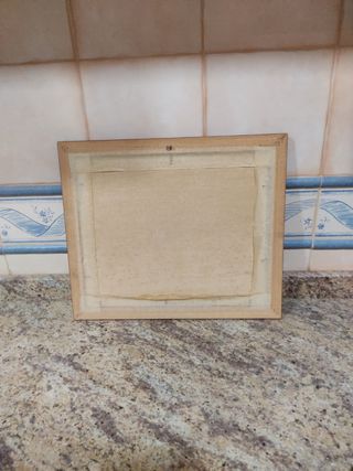 Cuadro bordado coche antiguo