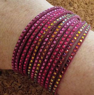 Pulsera Swarovski - Rosa y Morada