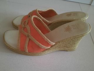 Chanclas esparto cuña - nº 38