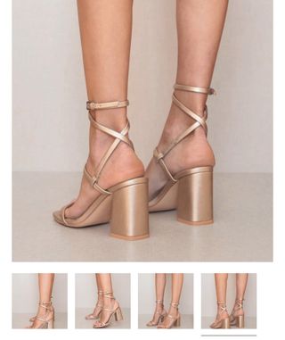 Sandalias tacón MIM Ignacia Doradas
