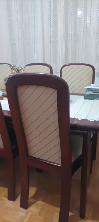 Mesa comedor + 6 sillas madera