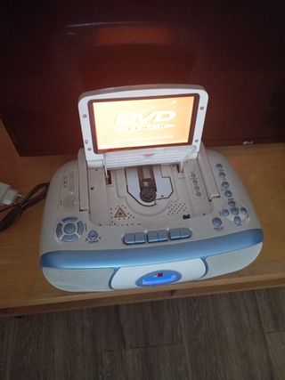 Radio Portátil DVD - Azul y Blanca