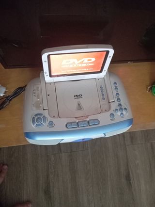 Radio Portátil DVD - Azul y Blanca