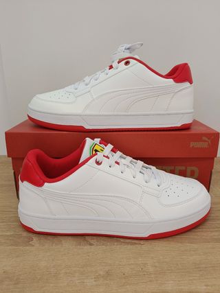 Zapatillas Puma Ferrari blancas y rojas