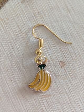 Pendientes plátano dorados