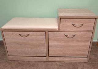 Mueble zapatero con banco