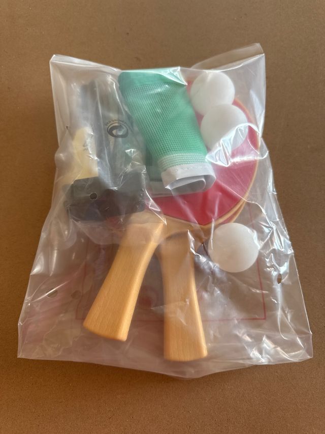 Set Ping Pong: 2 racchette, rete, 3 palline