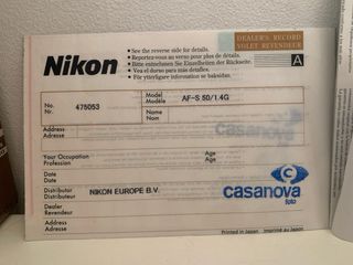 Objetivo Nikon AF-S 50mm f/1.4