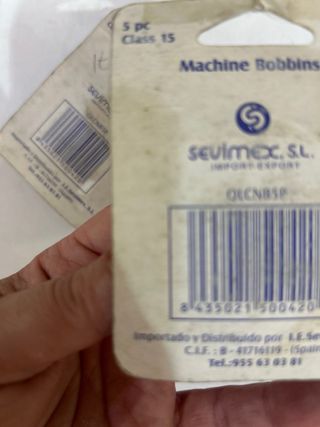 30 Canillas coser: 10 metálicas + 20 plástico