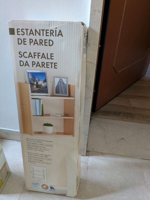 Scaffale Parete 3 Ripiani - Legno