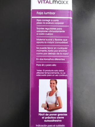 Faja lumbar VitalMaxx S/M