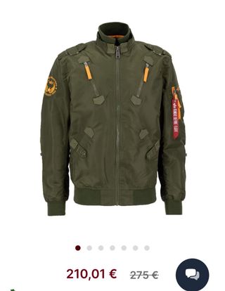 Chaqueta bomber verde militar