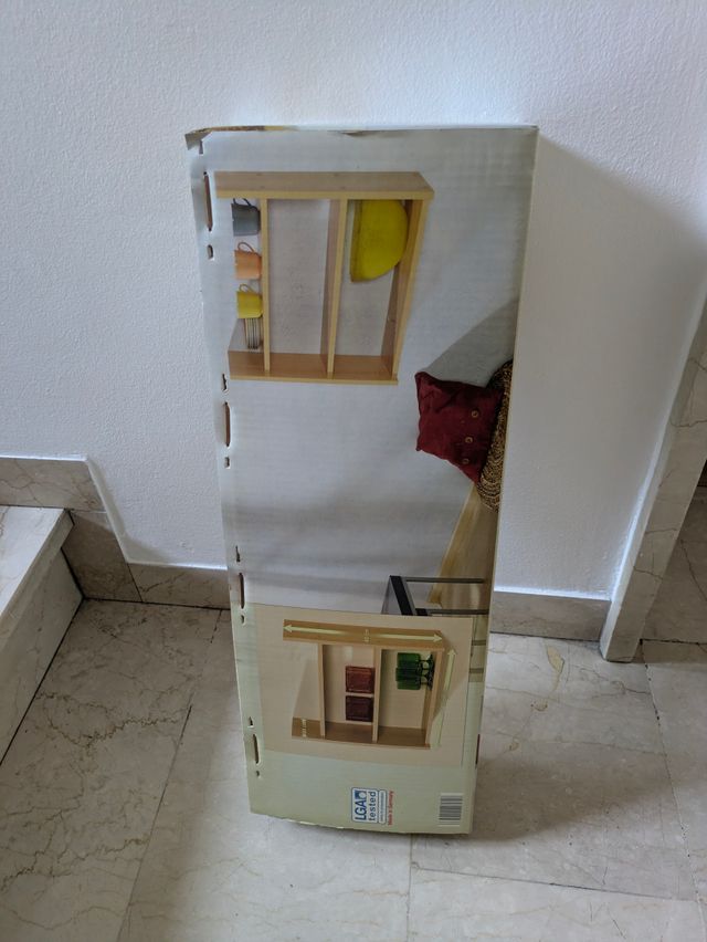 Scaffale legno 3 ripiani beige