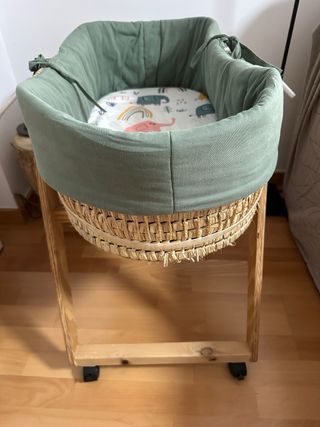 Cuna Moisés mimbre bebé