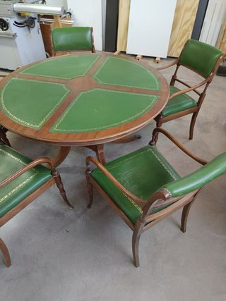 Tavolo rotondo vintage + 4 sedie
