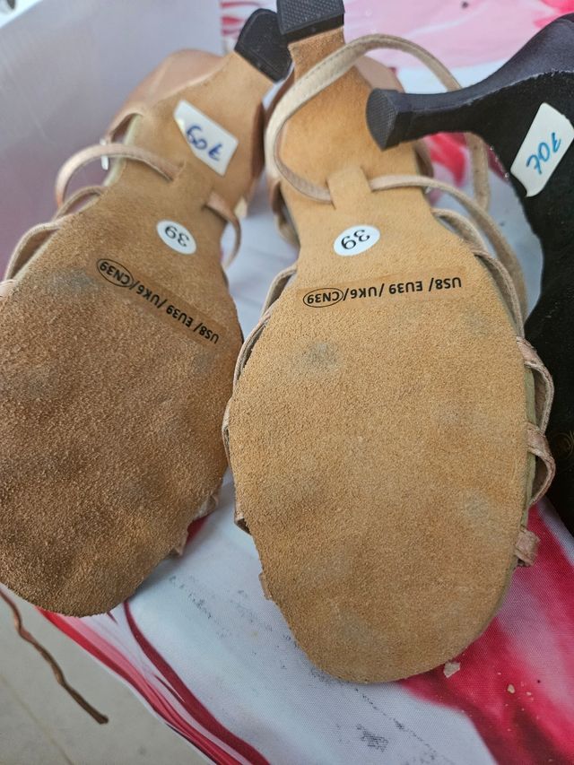 Zapatos baile salón beige&negro