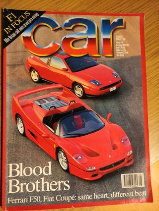 Revista Car Agosto 1995: Ferrari F50 y Fiat Coupé