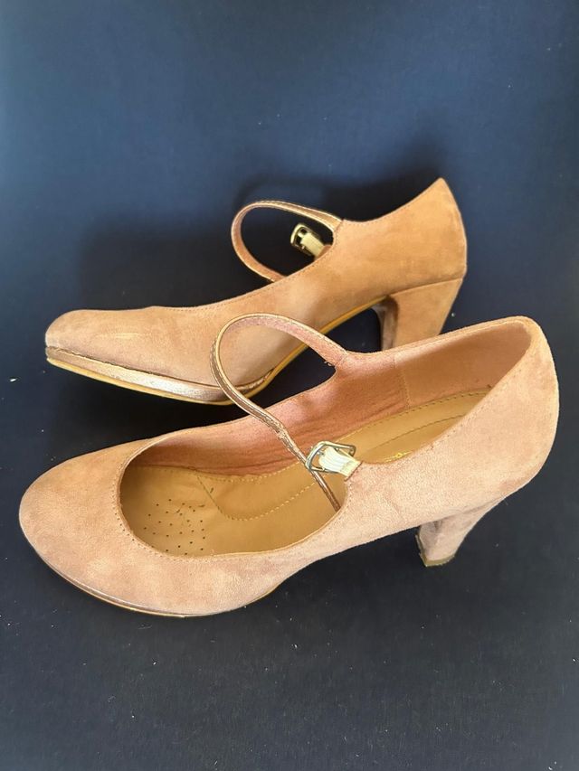 Tacones rosa palo - tacón medio