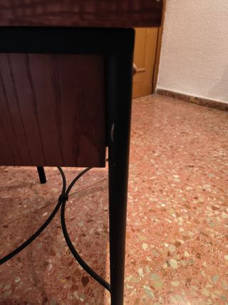 Mesita noche hierro-madera