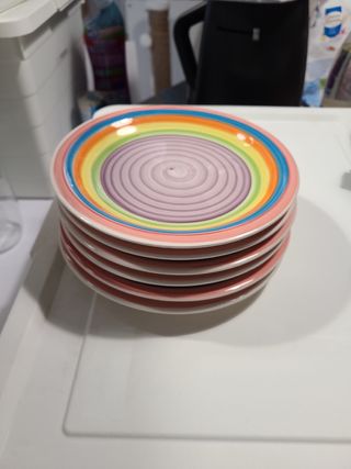 Set 5 Piatti Multicolor