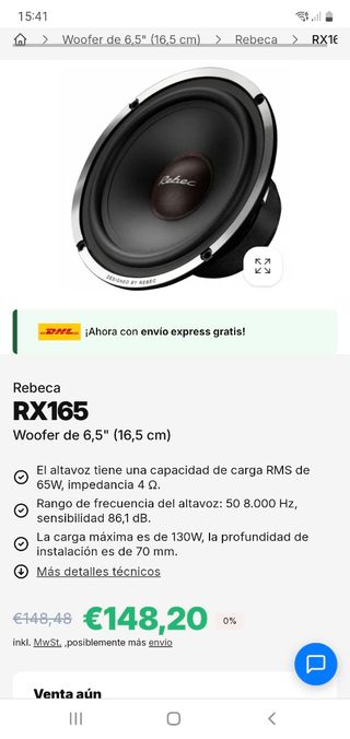 Rebec RX165 - Vías Separadas