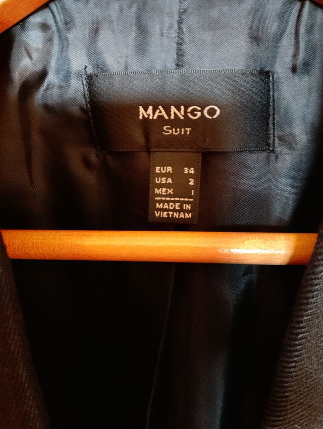 Chaqueta Blazer Mango Negra