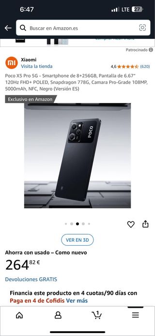 Poco X5 Pro 5G - 8GB+256GB - Negro
