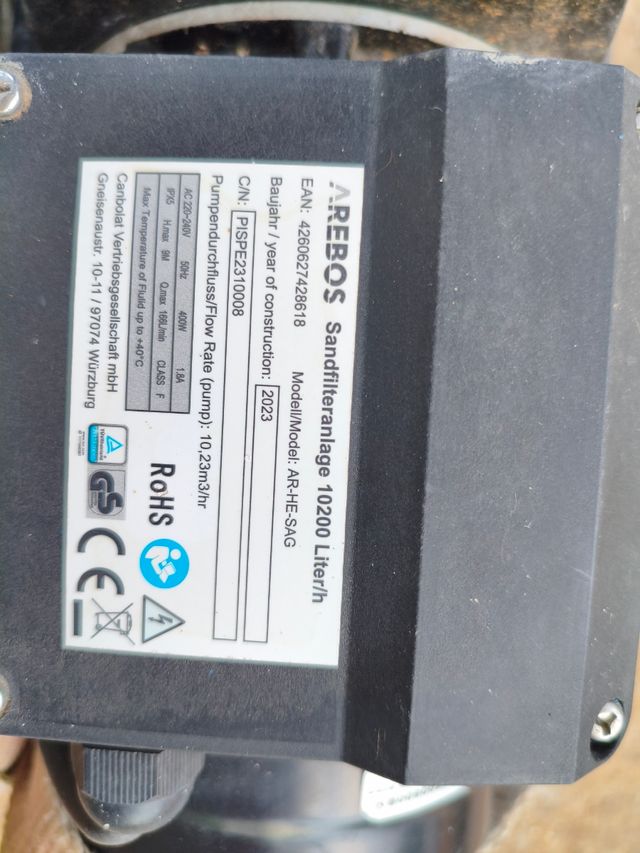 Depuradora piscina AREBOS