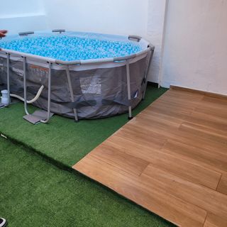 Piscina desmontable escalera y cubre piscina