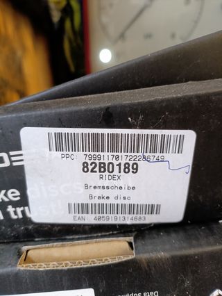 Discos freno RIDEX: ¡4 uds! Delanteros y traseros 