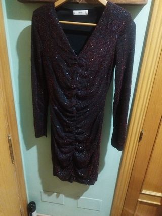 Vestido Mango brillo fiesta