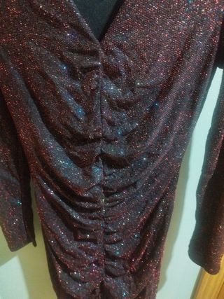 Vestido Mango brillo fiesta