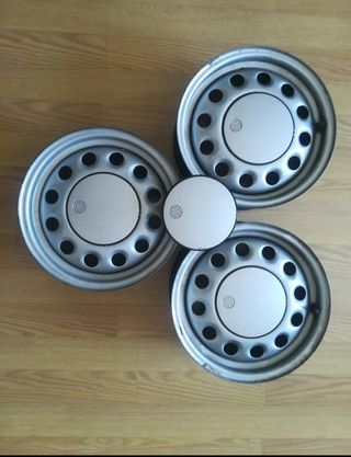 4 tapas llantas VW retro tapabujes ref. 191601149G
