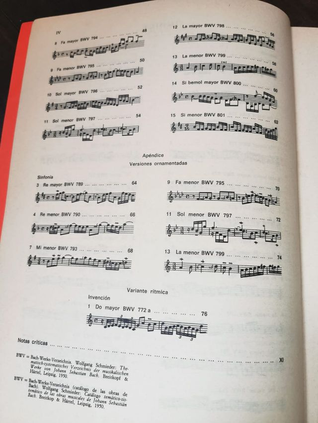 Partituras Bach - Invenciones y Sinfonías